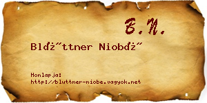Blüttner Niobé névjegykártya